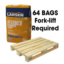 Larsens Pro Ultimate Flexible Rapid Adhesive S2 Grey 20kg Full Pallet (64 Bags Fork Lift)